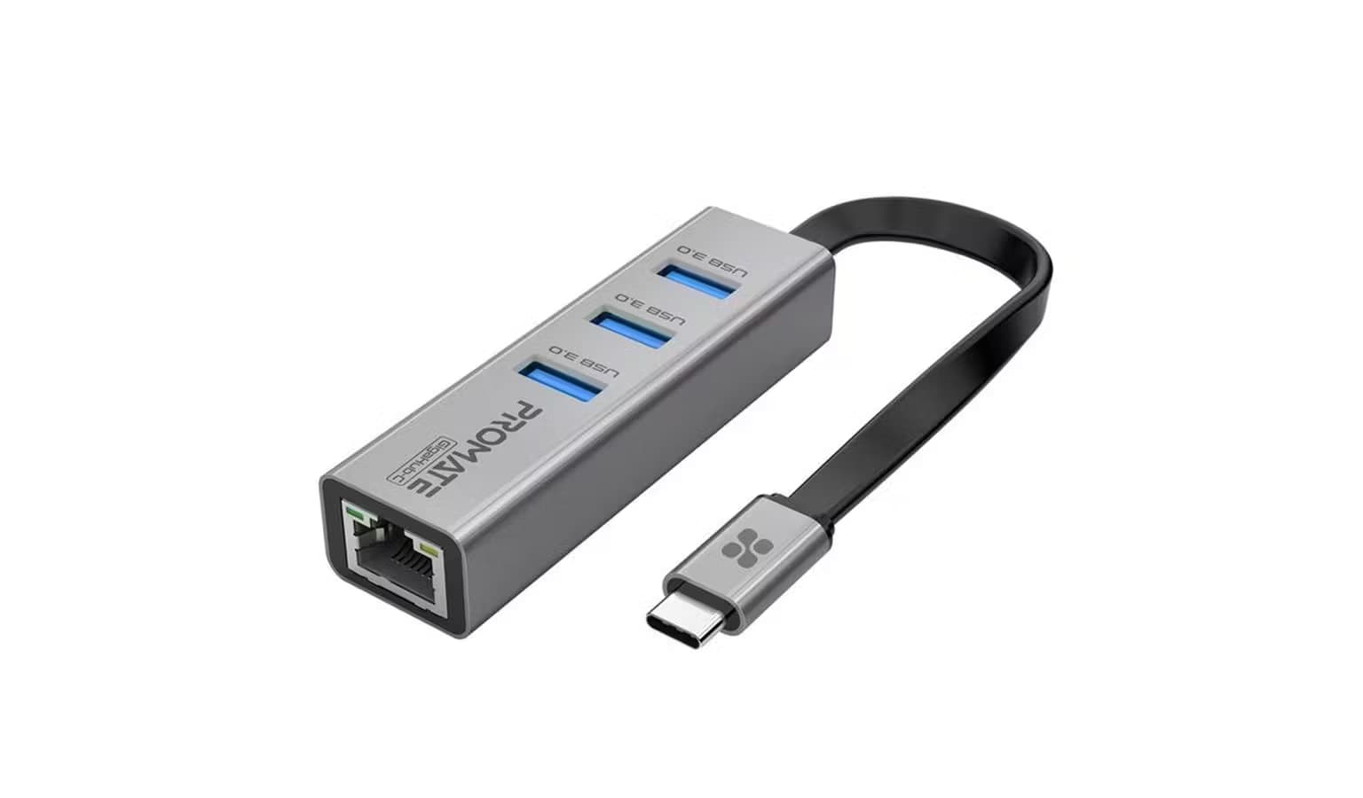 Promate USB C To Ethernet Adapter Hub Gigahub C